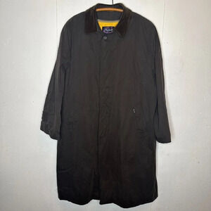 Vintage Faconnable Men's Water Repellent Trench Coat Size XL Removable Lining